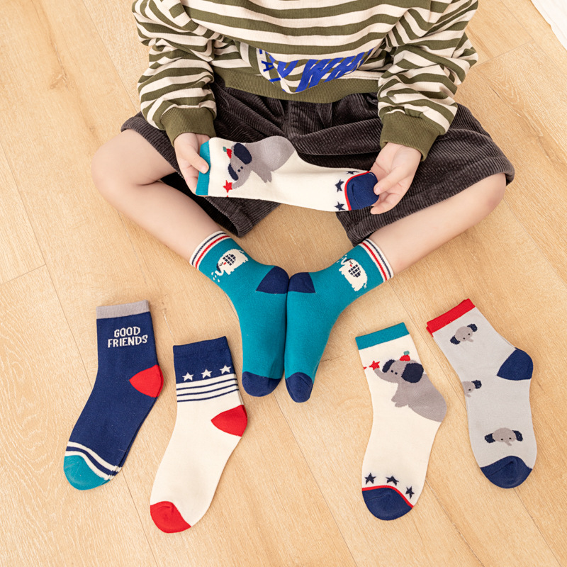 Cotton Crew Sock Pack - Набор из 5 пар детских носков