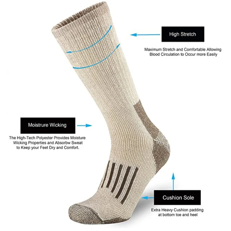 Носки из 80% шерсти, теплые, у – обзор и цена Wool Hiking Sock